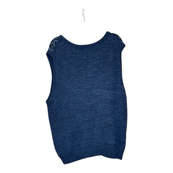 Chaps Mens Navy‎ Patterned Knit V-neck Sweater Vest-Size XL - Picture 2 of 8